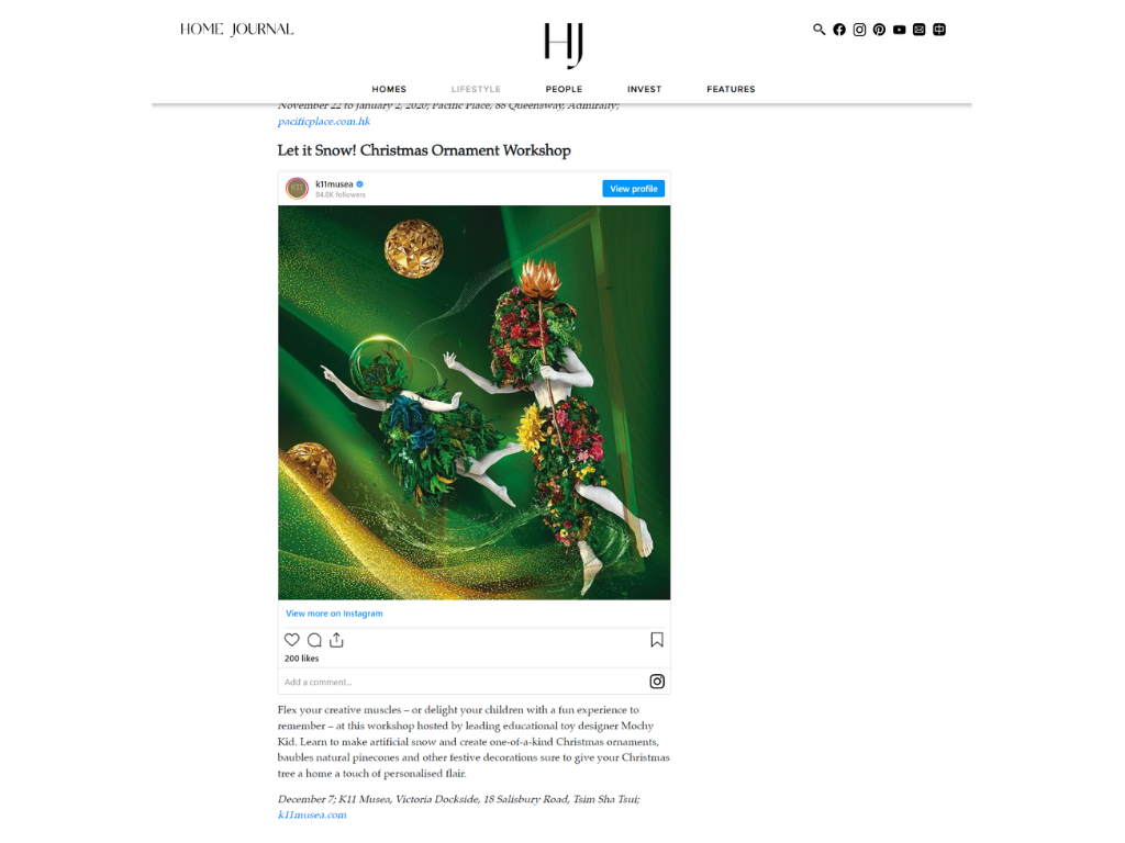 Featured at K11 Musea: 8 Festive Things To Do In Hong Kong