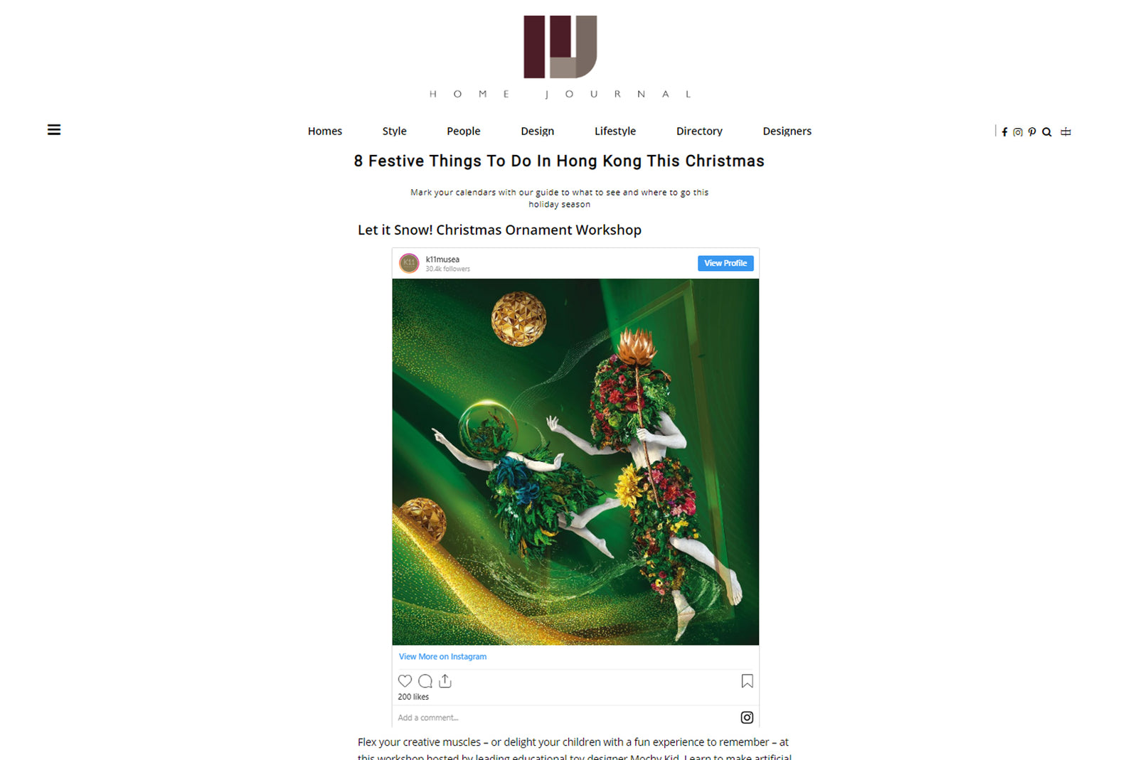 Featured in Home Journal & AllEvents.in