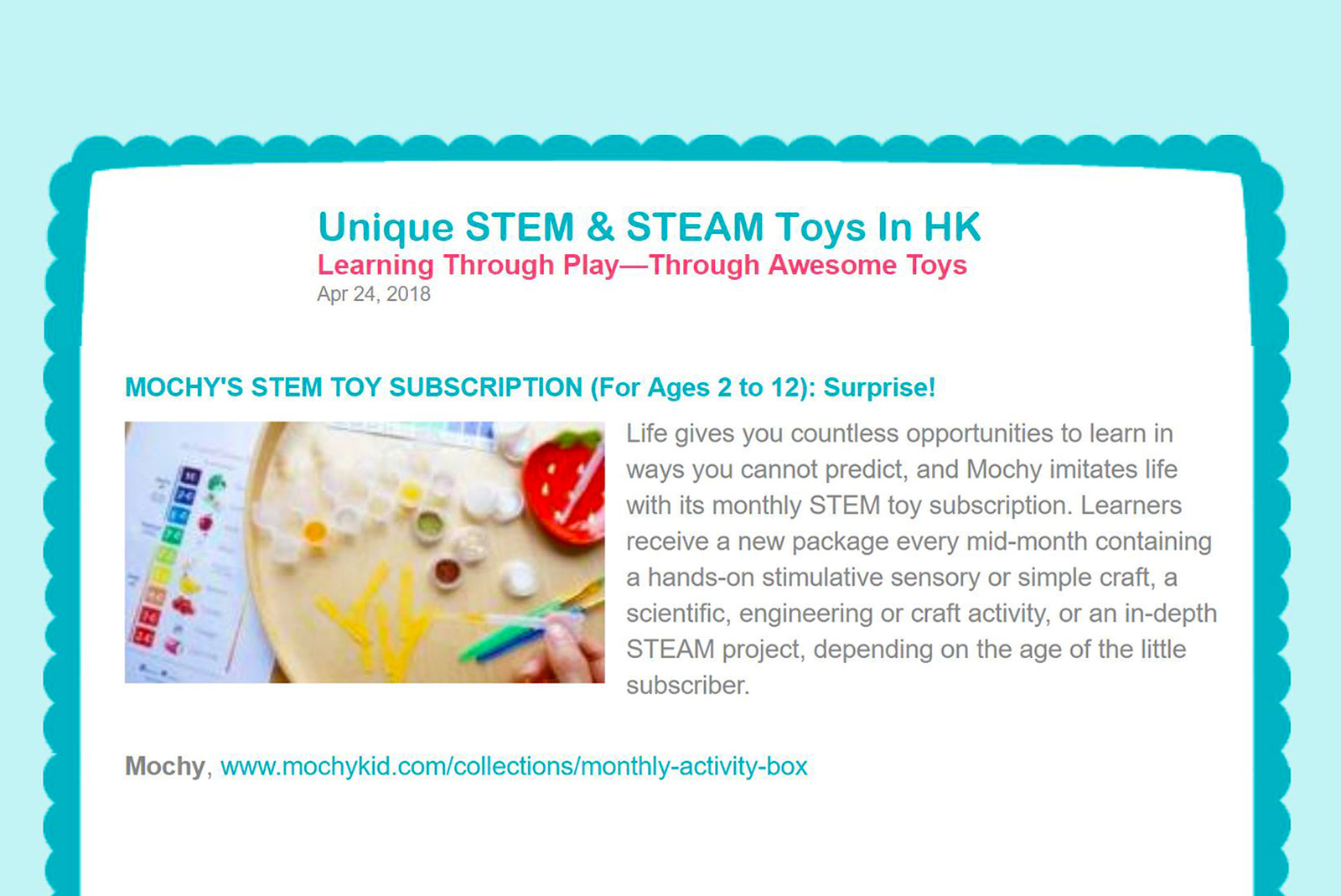 Featured in Little Steps Asia: Unique STEM & STEAM Toys In HK