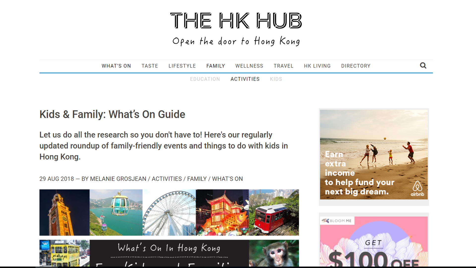 Featured in The HK Hub (Kids & Family: What’s On Guide)